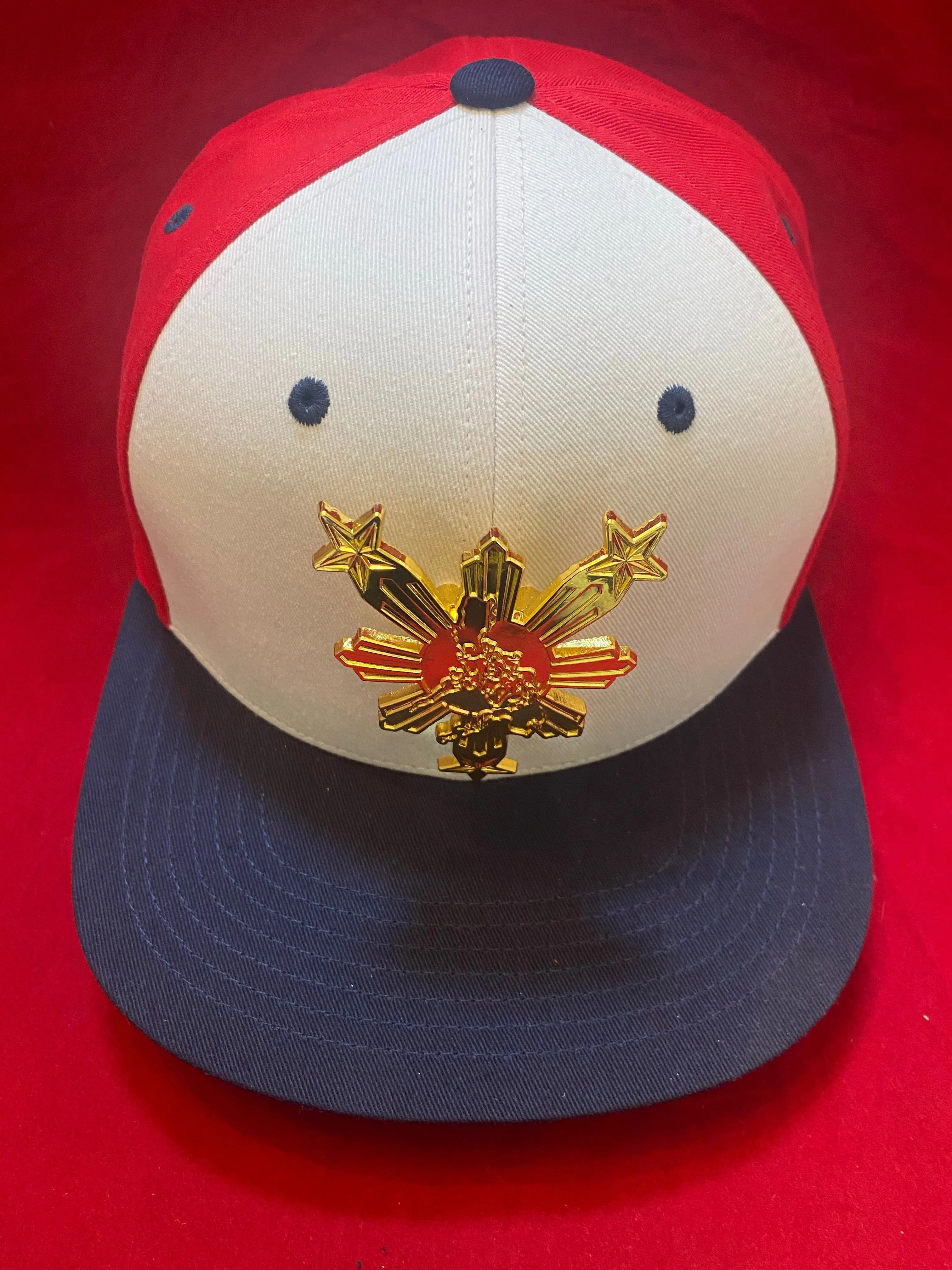 3 Stars and Sun Metal Bandana Philippines Gold Traditional Snapback