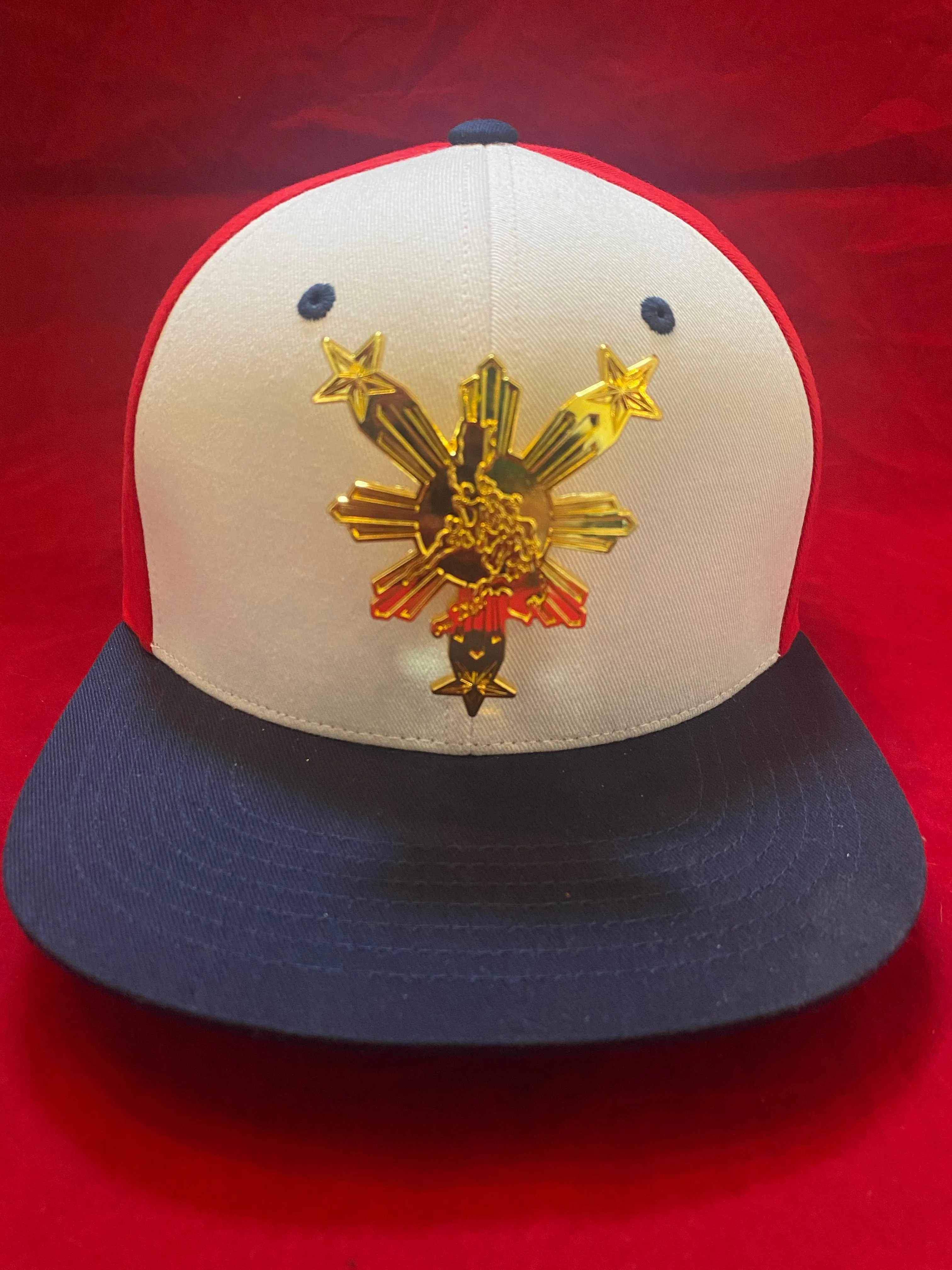 3 Stars and Sun Metal Bandana Philippines Gold Traditional Snapback