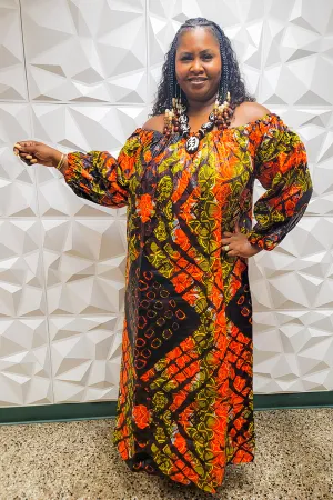 African Maxi Dress Queen Amina