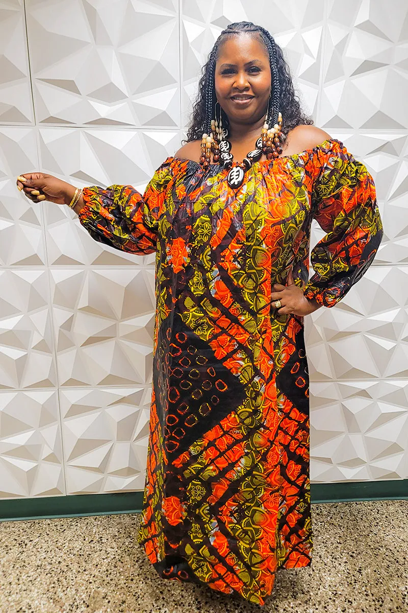 African Maxi Dress Queen Amina