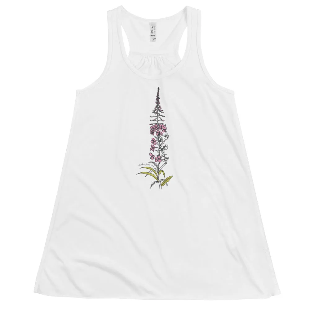 Alaska Wildflowers - Fireweed Flowy Tank