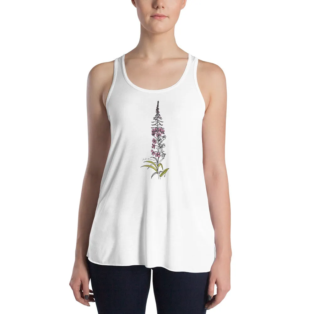 Alaska Wildflowers - Fireweed Flowy Tank
