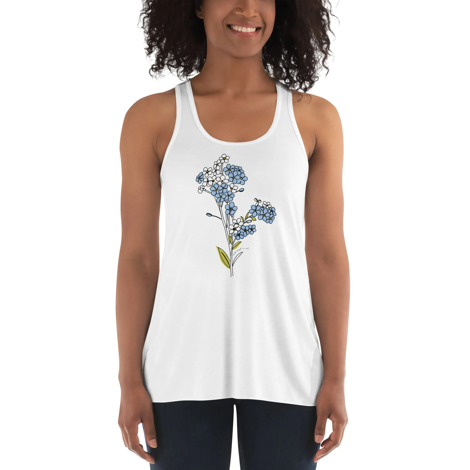 Alaska Wildflowers - Forget Me Not Flowy Tank