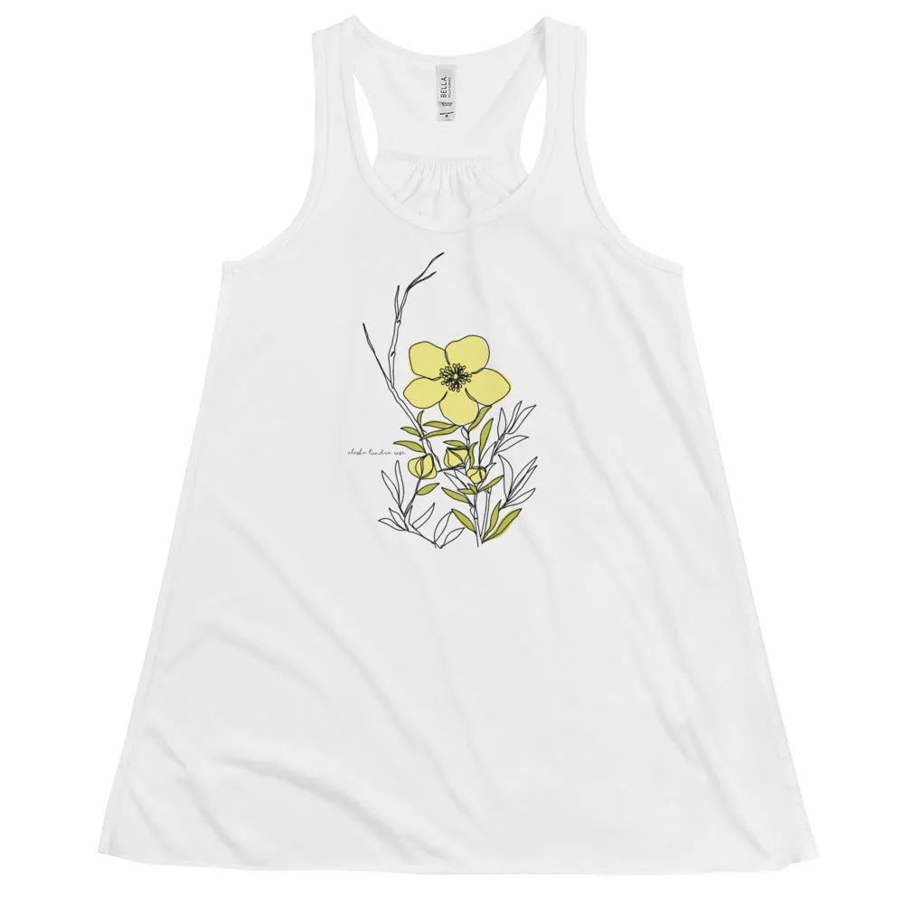 Alaska Wildflowers - Tundra Rose Flowy Tank