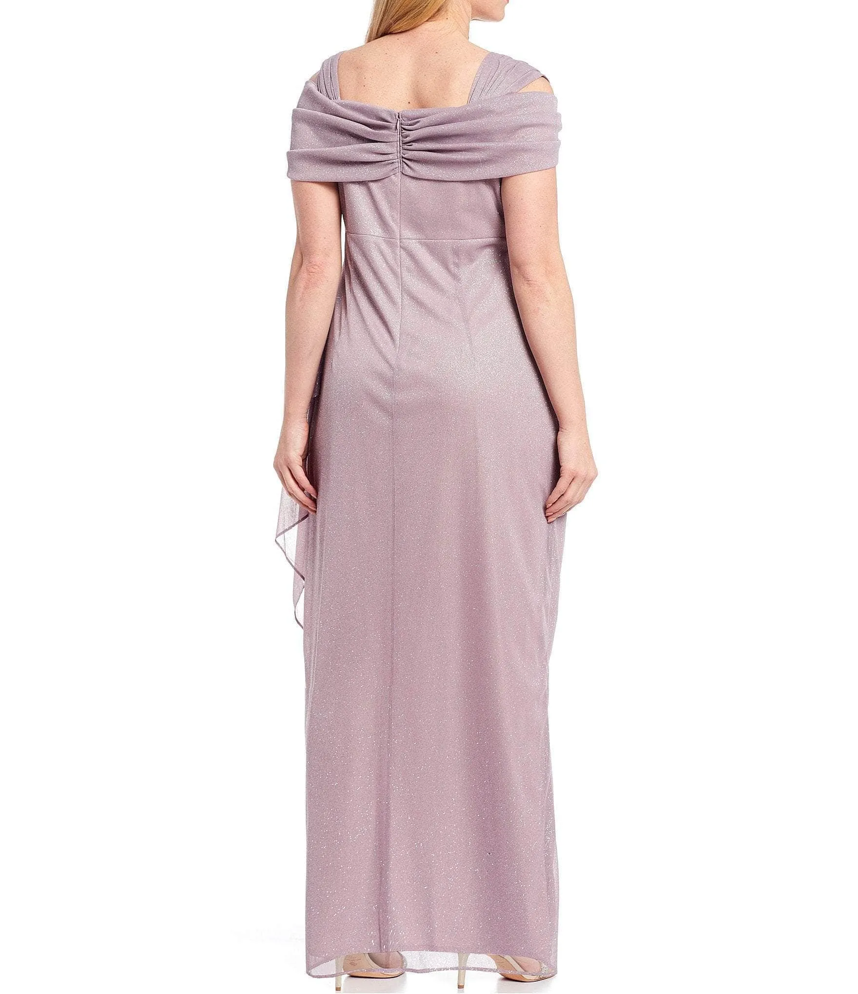 Alex Evenings 433026 - Cold Shoulder Glitter Formal Dress
