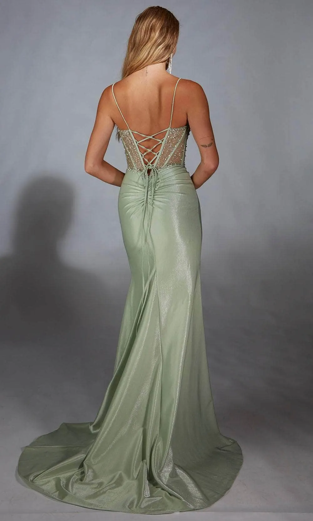 Alyce Paris 61916 - Beaded Sheath Dress with Slit
