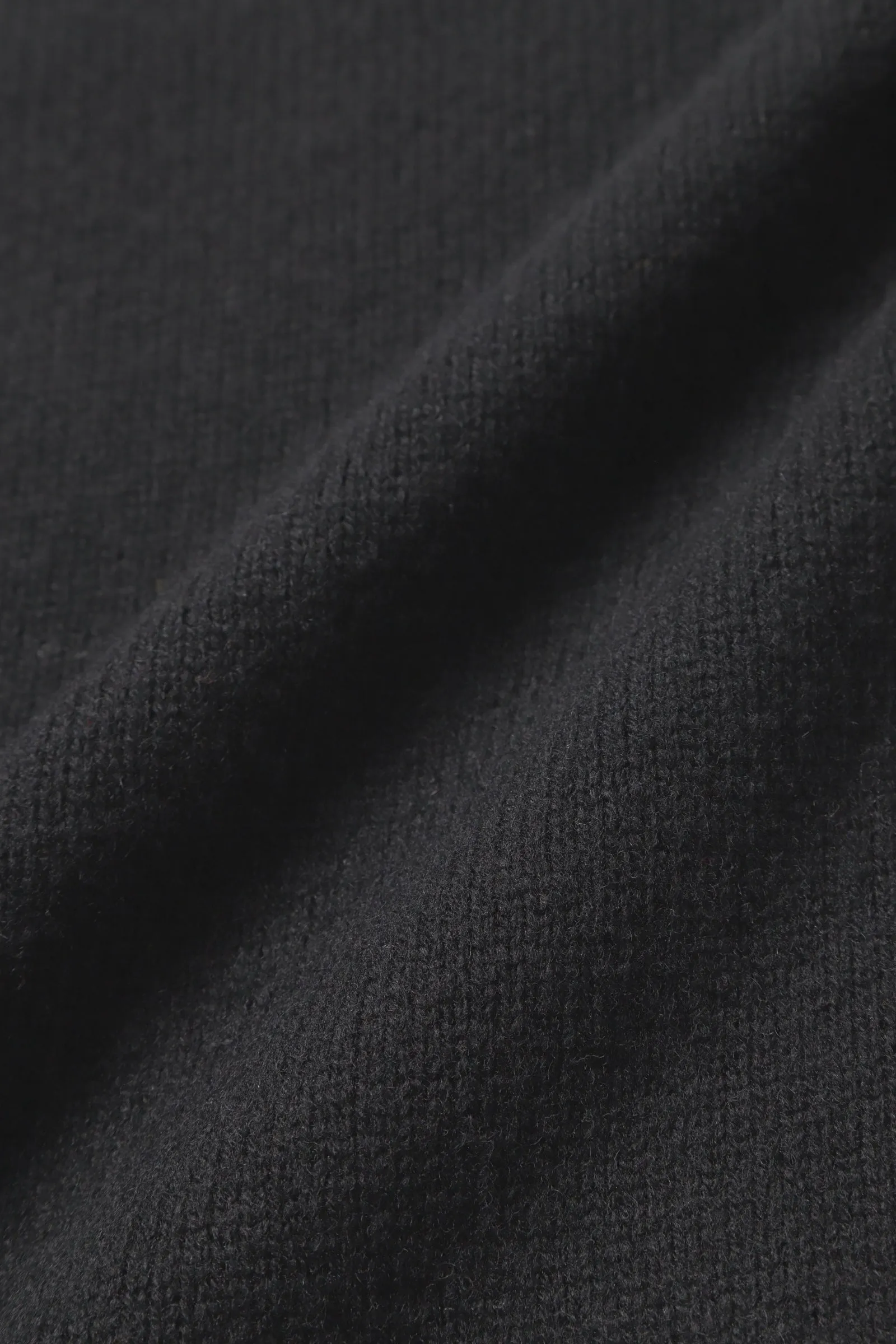 and wander - Shetland Wool Sweater - Black