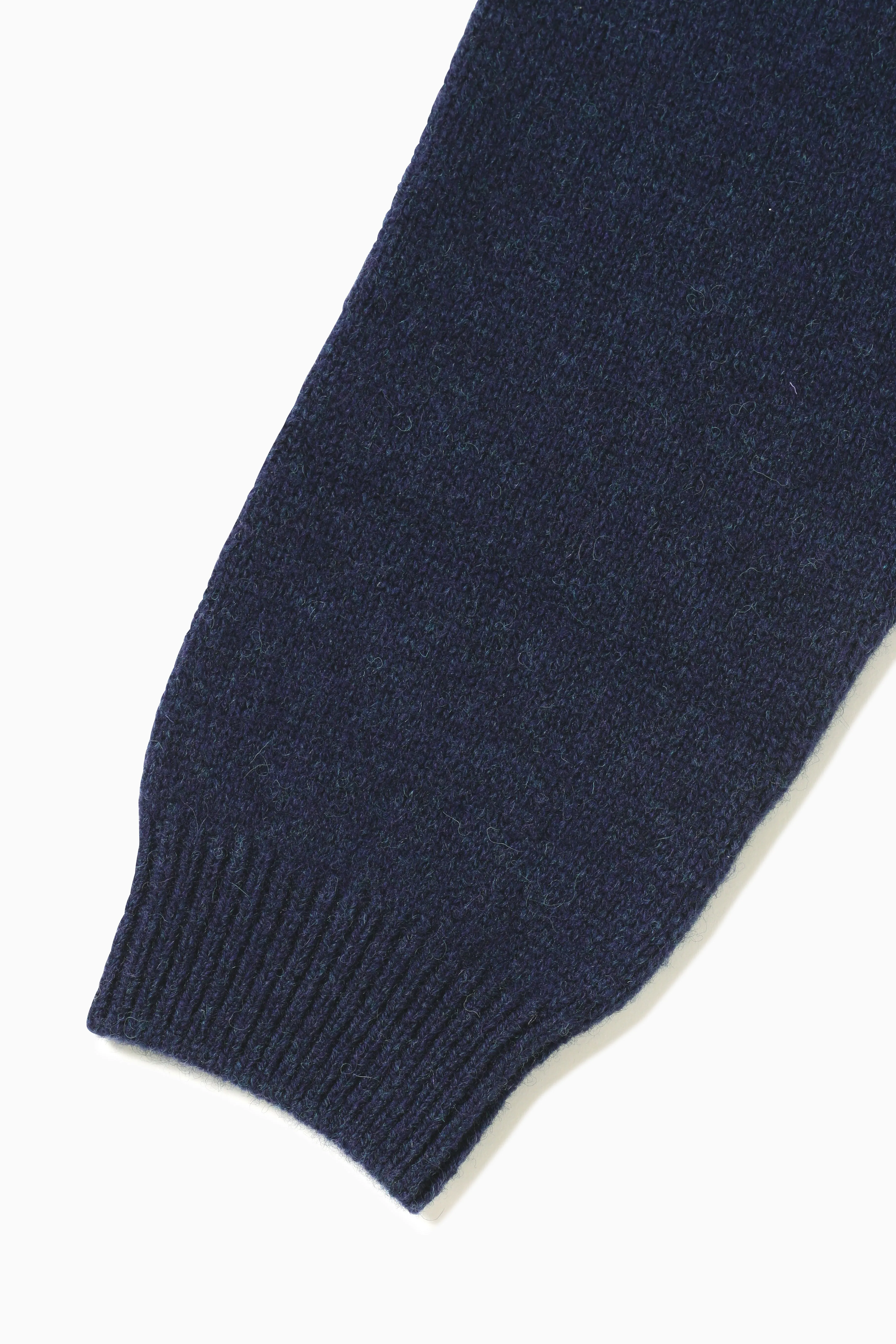 and wander - Shetland Wool Sweater - Blue