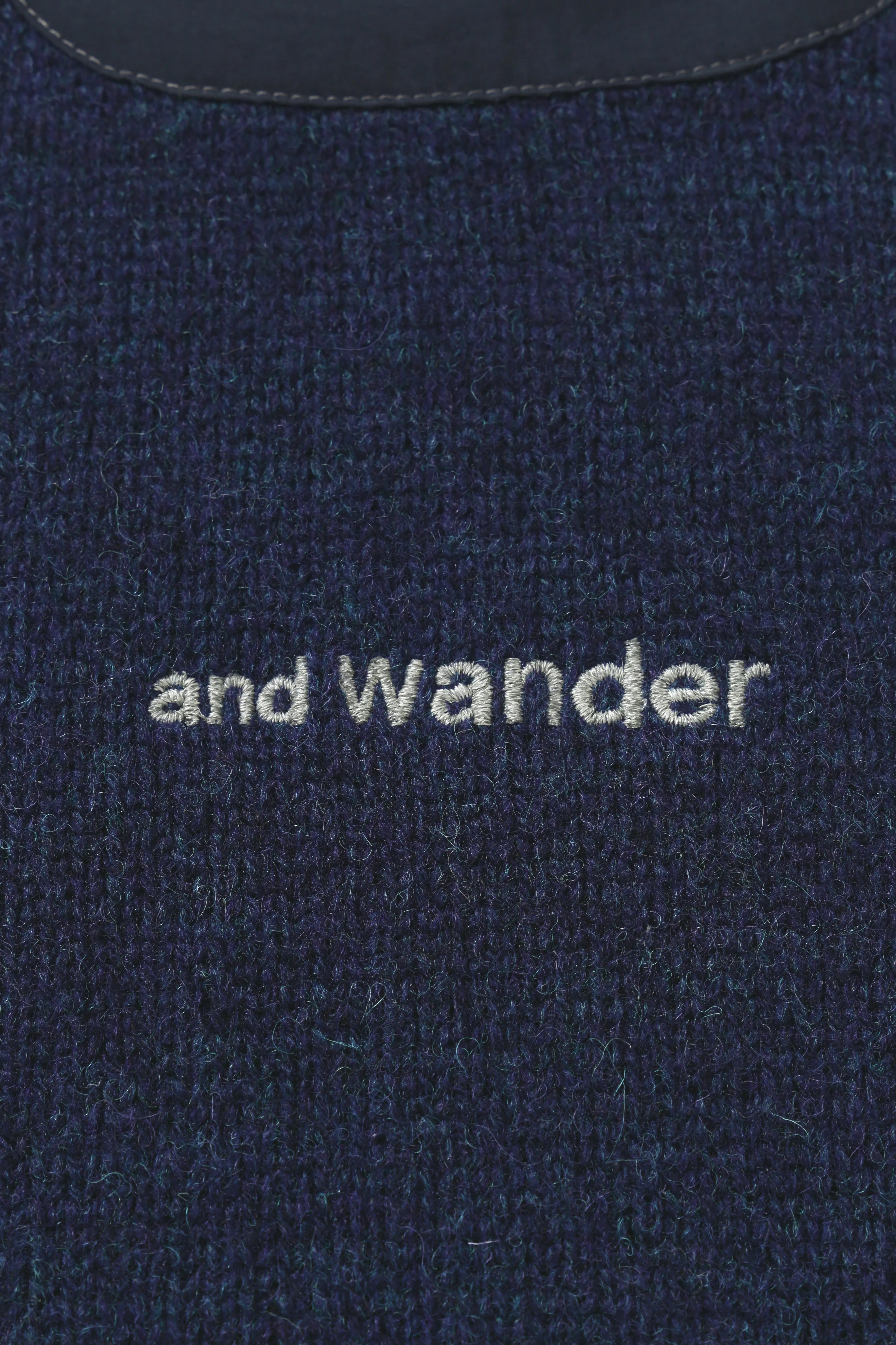and wander - Shetland Wool Sweater - Blue