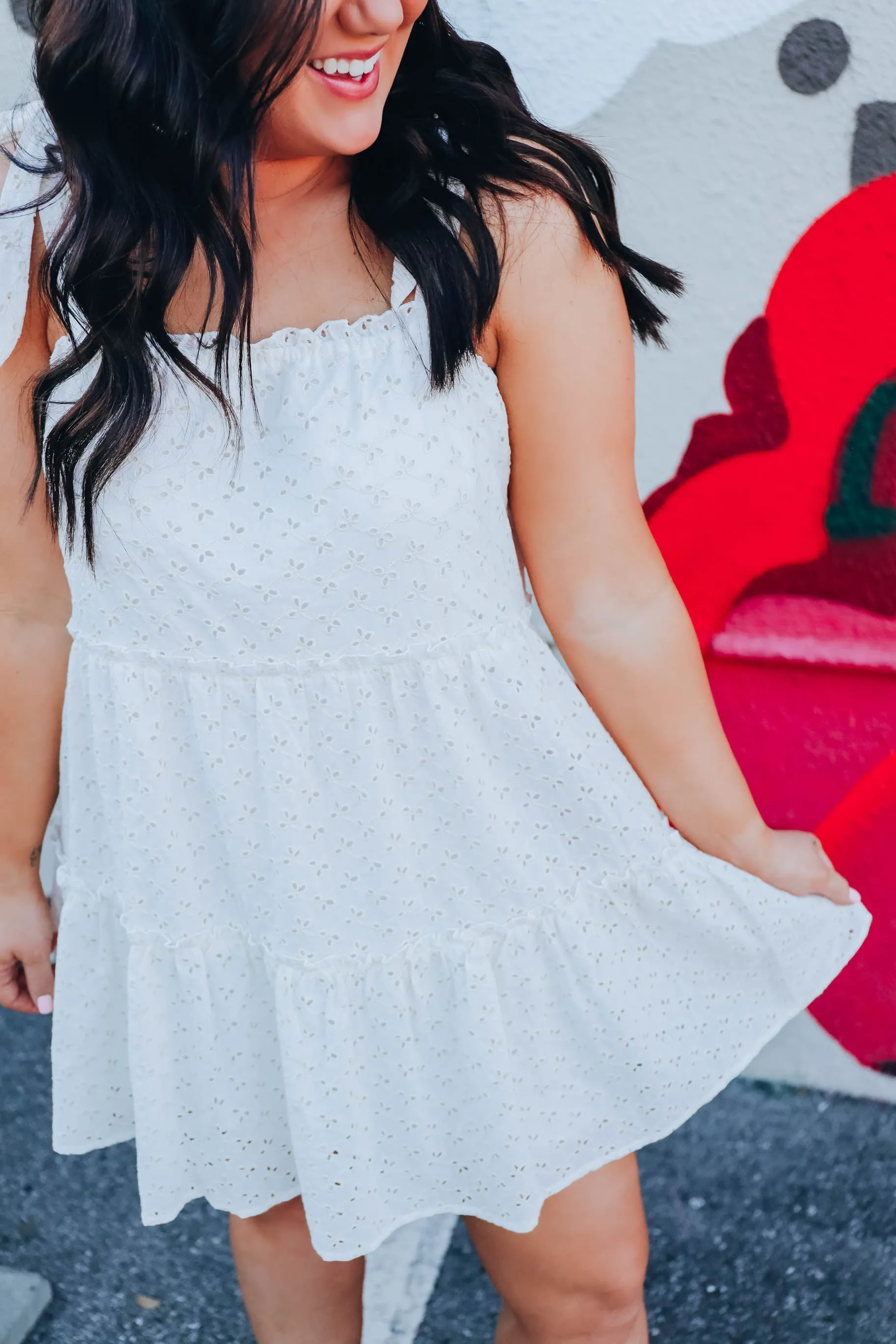 Angelic Ruffle Tiered Sundress - Natural