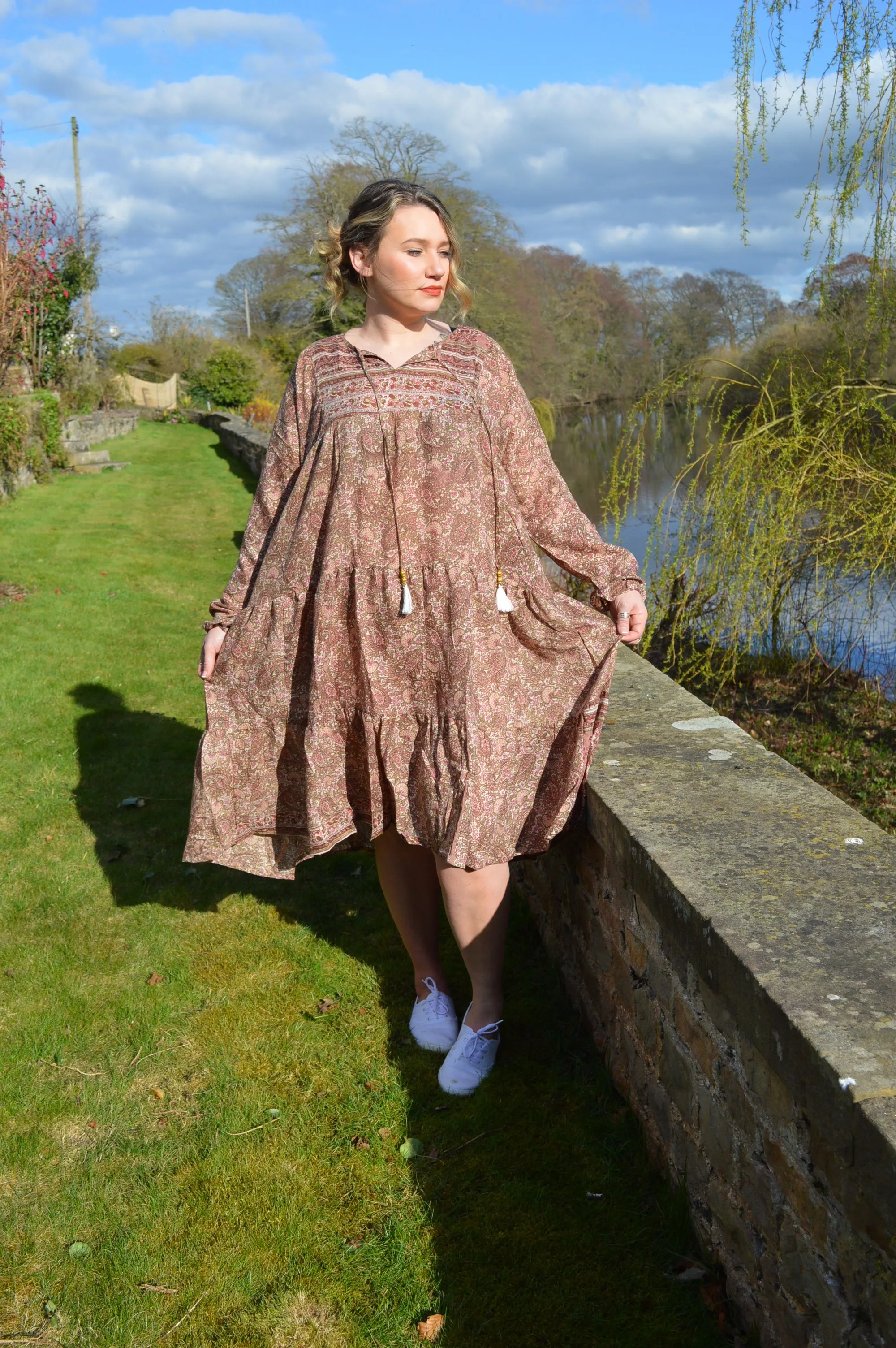 Anika Flowy Cotton Dress UK 14-22