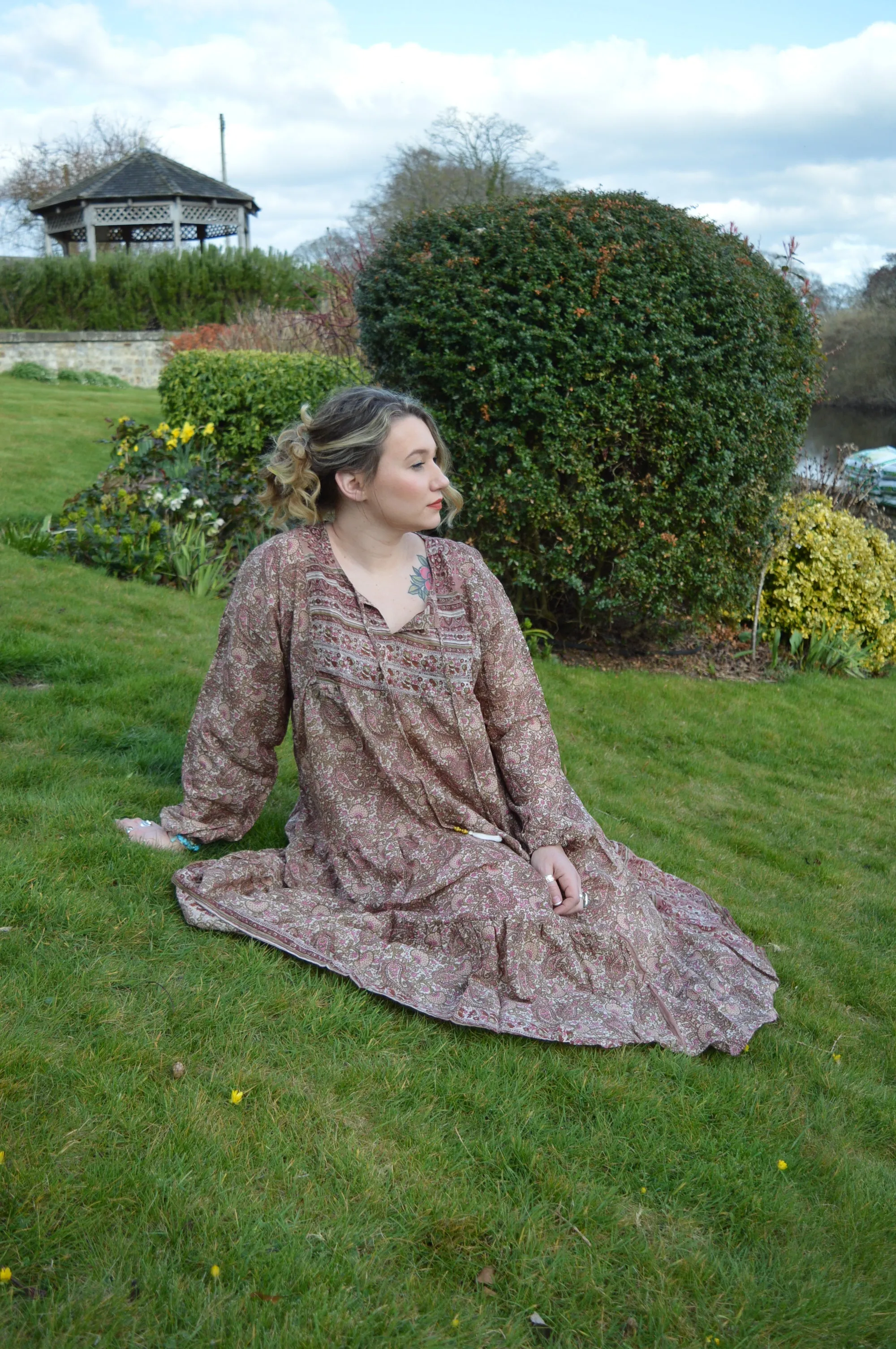 Anika Flowy Cotton Dress UK 14-22