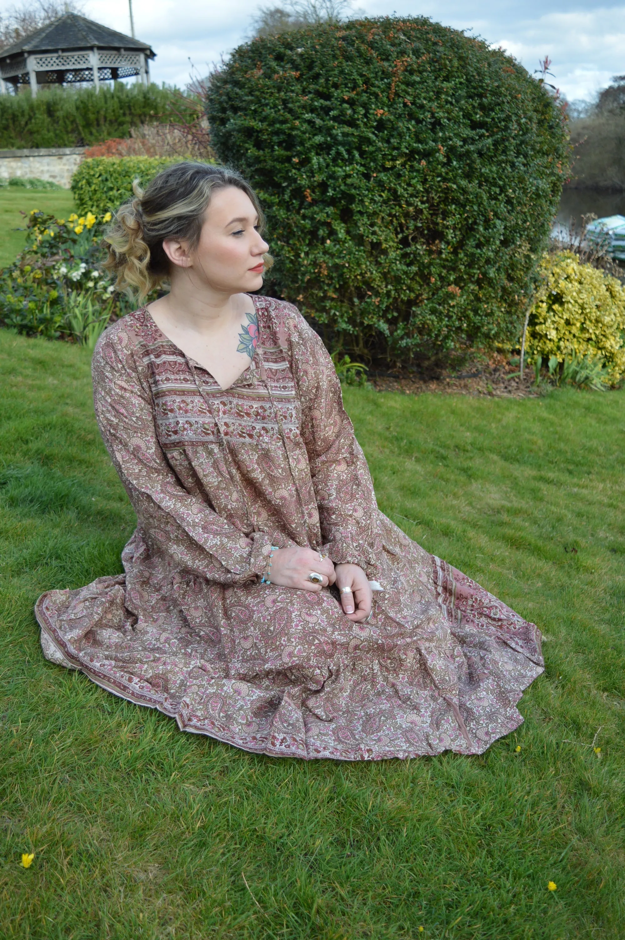 Anika Flowy Cotton Dress UK 14-22