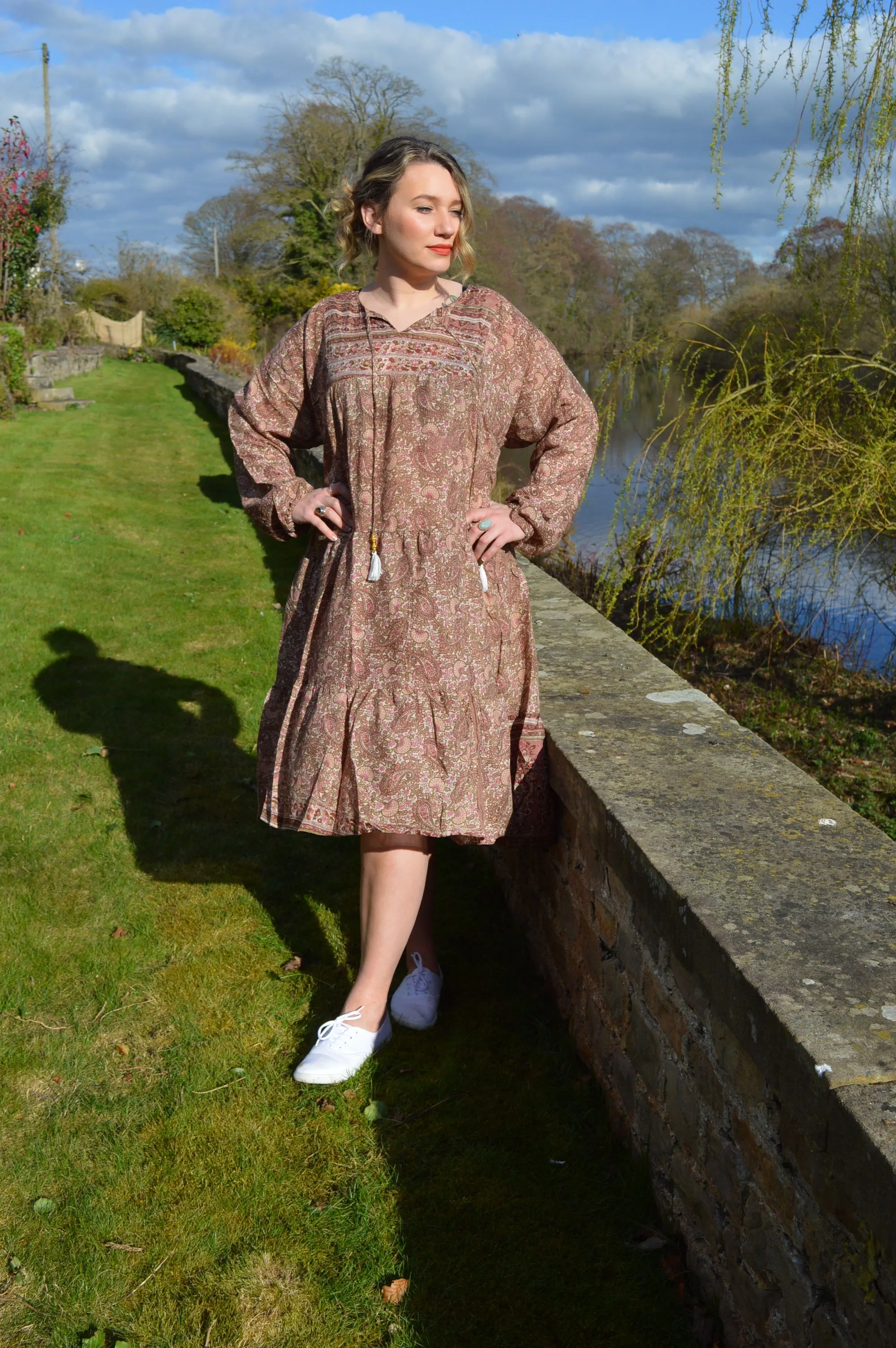 Anika Flowy Cotton Dress UK 14-22
