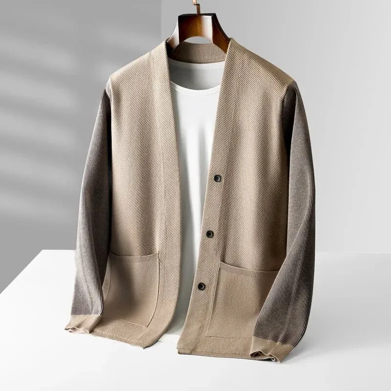 Anthony - Klassischer Winter Virgin Wool Strickcardigan für Herren