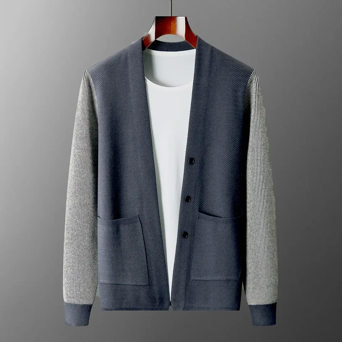 Anthony - Klassischer Winter Virgin Wool Strickcardigan für Herren