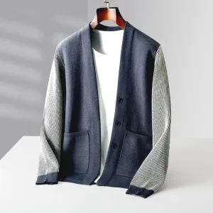Anthony - Klassischer Winter Virgin Wool Strickcardigan für Herren