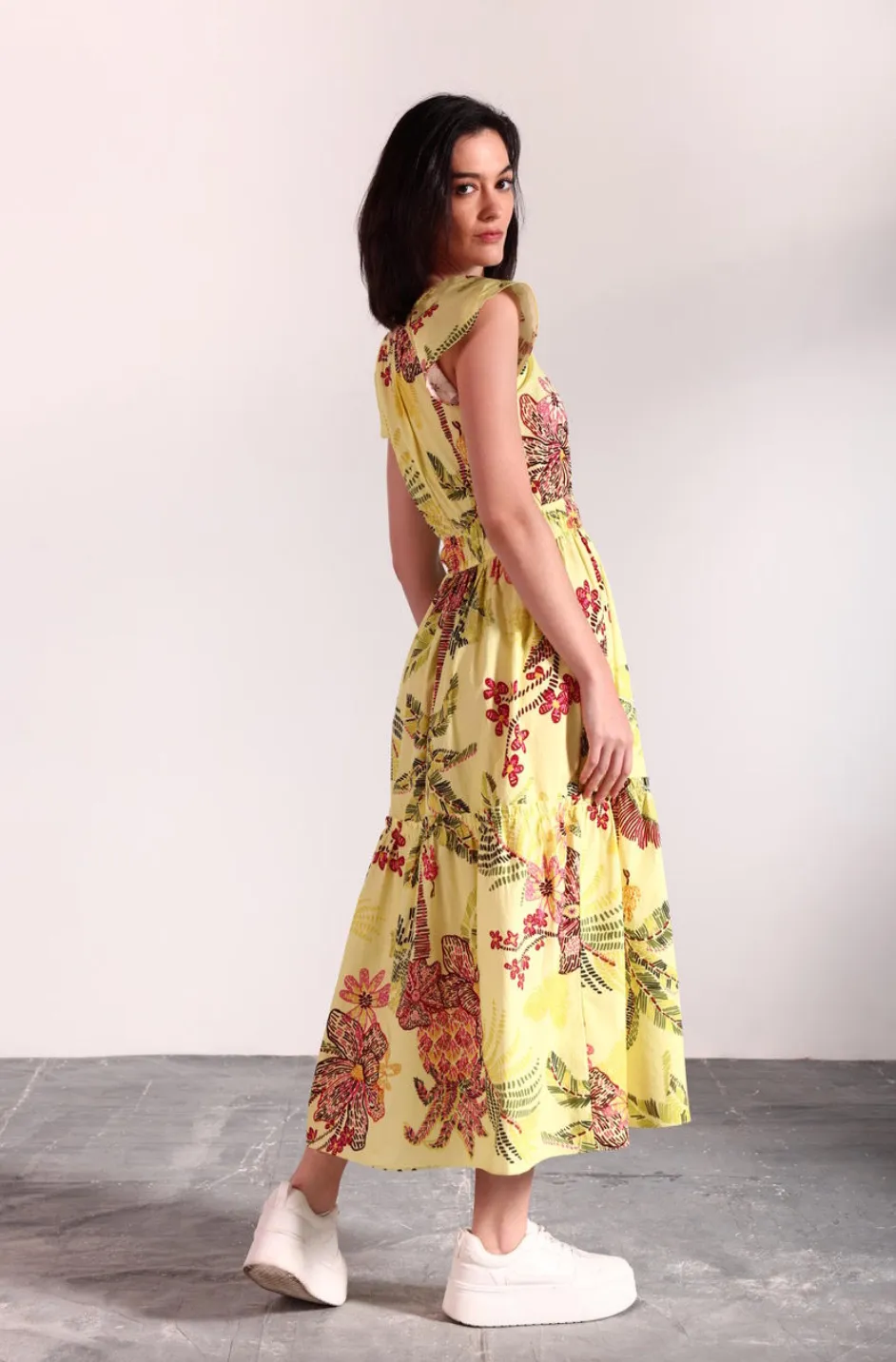 Aria Dress -- Speckled Garden