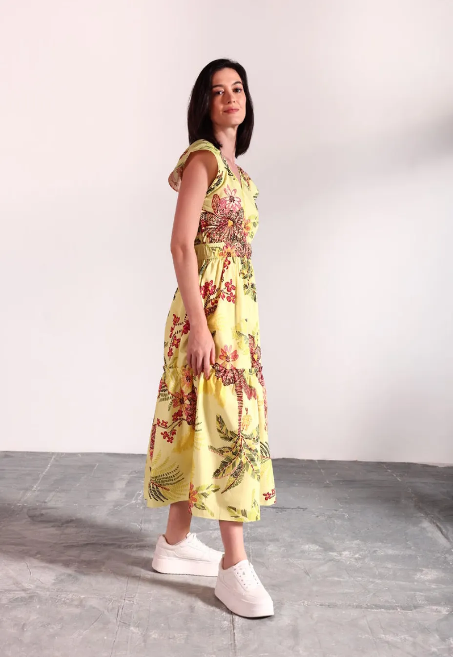Aria Dress -- Speckled Garden