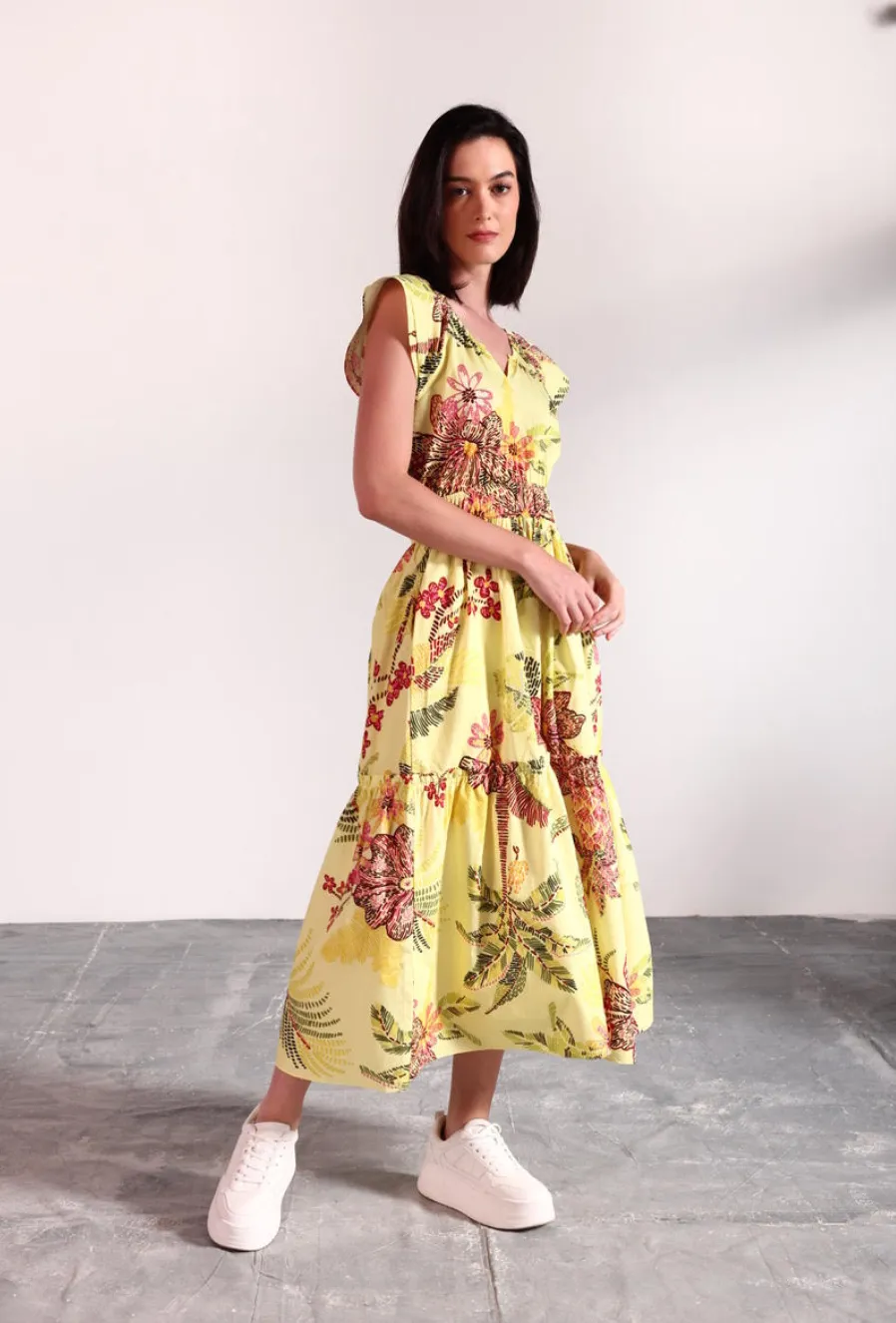 Aria Dress -- Speckled Garden