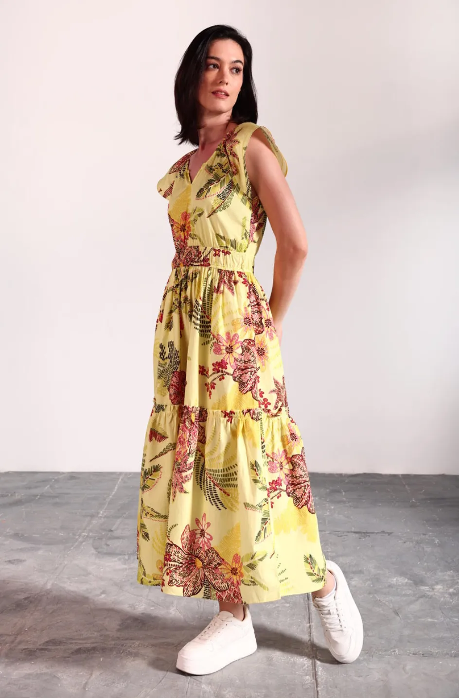 Aria Dress -- Speckled Garden