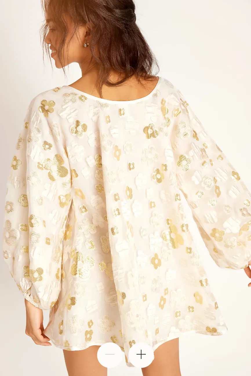 Arianne Elmy - Organza Good Luck Dress - White/Gold