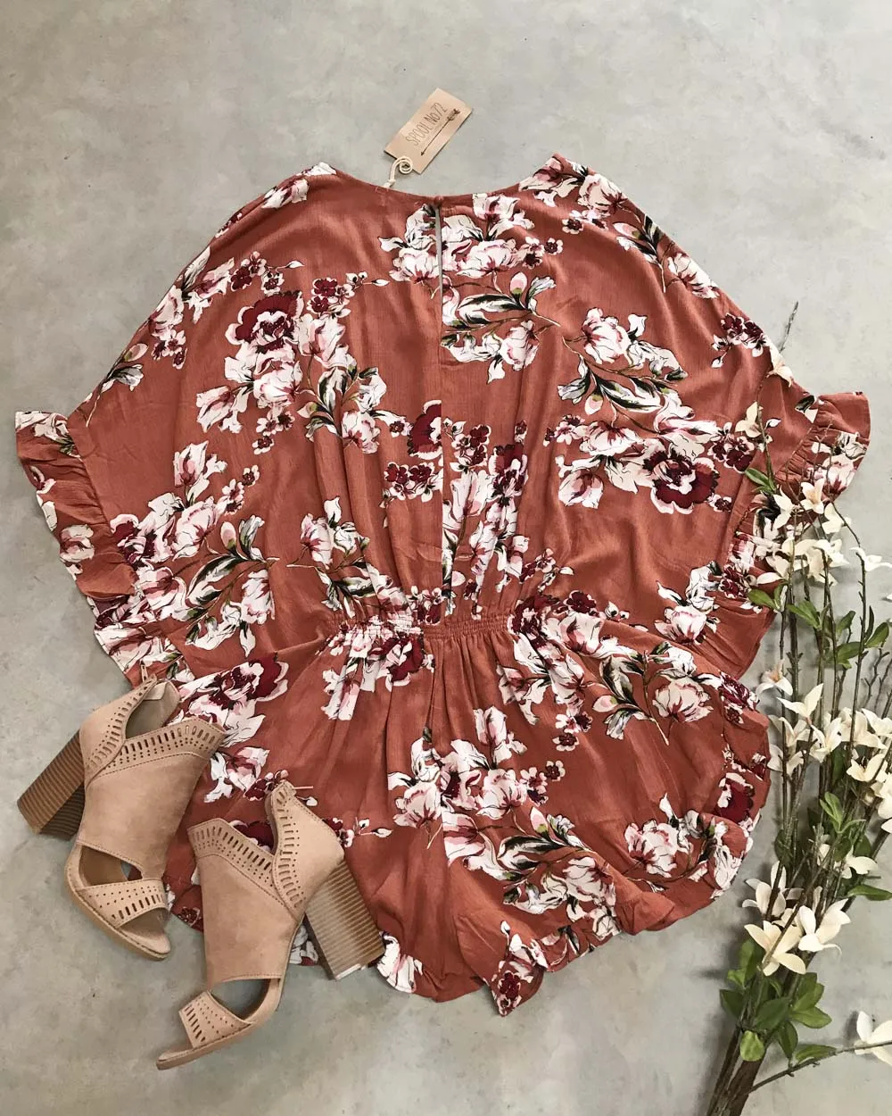 Austin Rust Romper