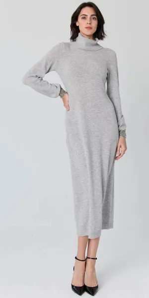 Autumn Cashmere Jeweled Cuff Dress