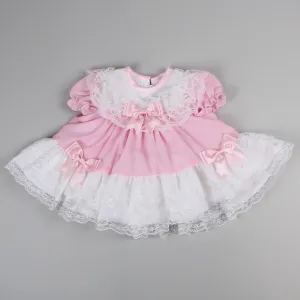 Baby Girl Frilly Puffball Dress - Pink