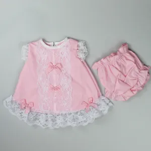 Baby Girl Outfit - Dress and Knickers - Pink
