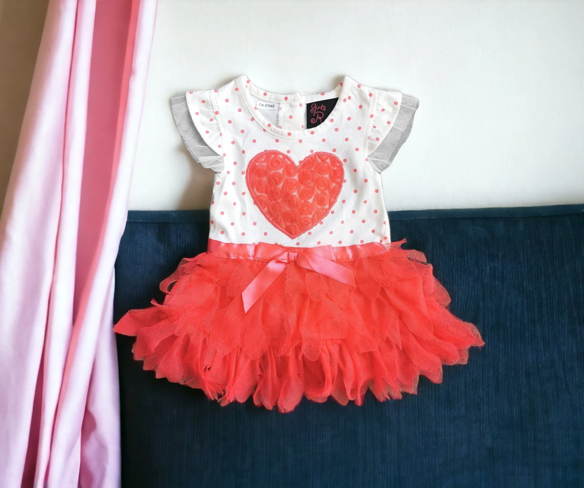 BABY GIRL SIZE 6/9 MONTHS - GIRLS RULE, Tutu Dress NWOT B38