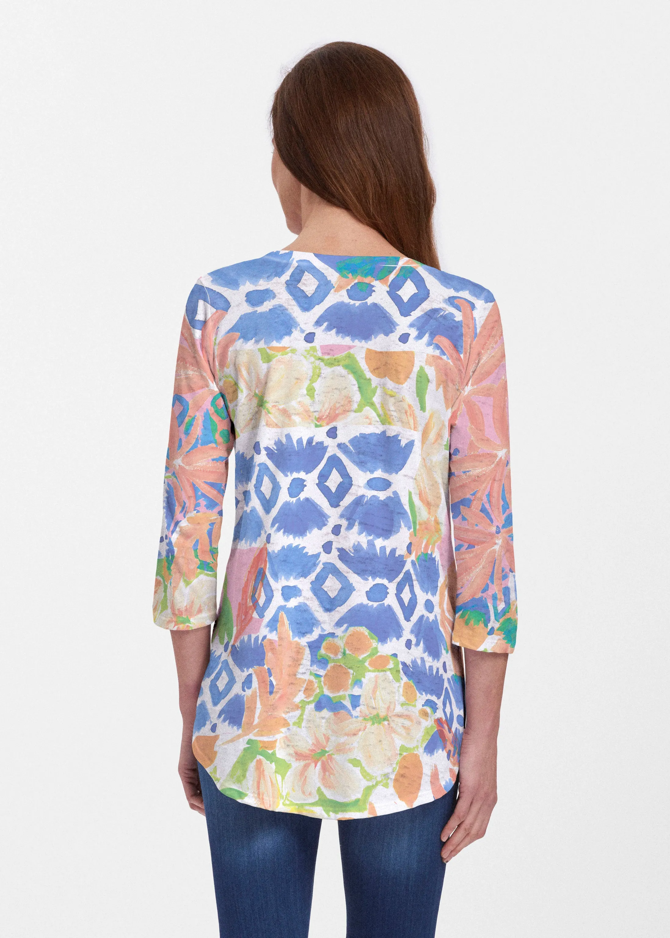 Bali (17254) ~ V-neck Flowy Tunic