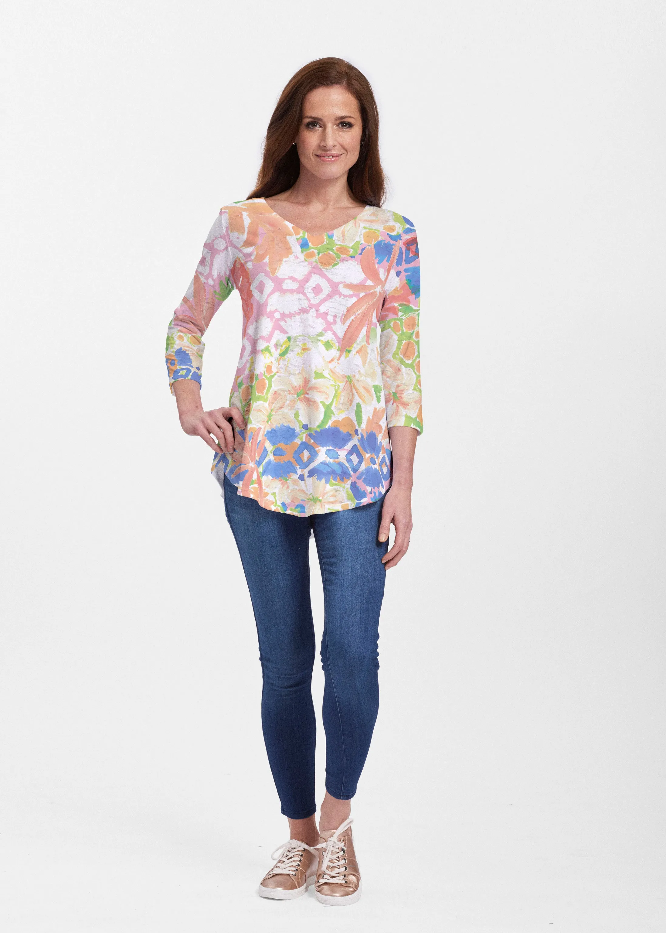 Bali (17254) ~ V-neck Flowy Tunic