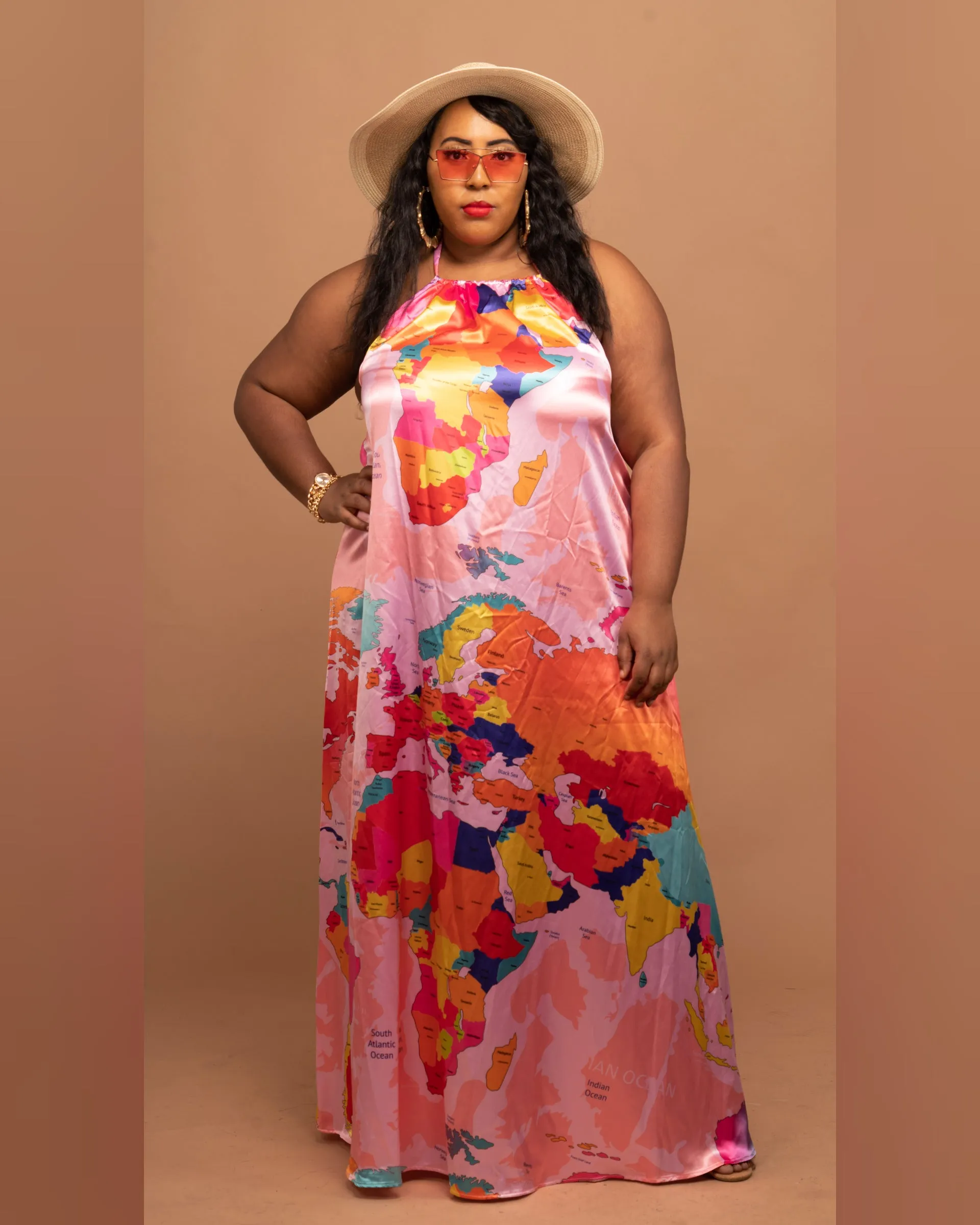 Been around the world Maxi Dress(Plush Size)