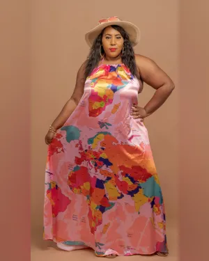 Been around the world Maxi Dress(Plush Size)