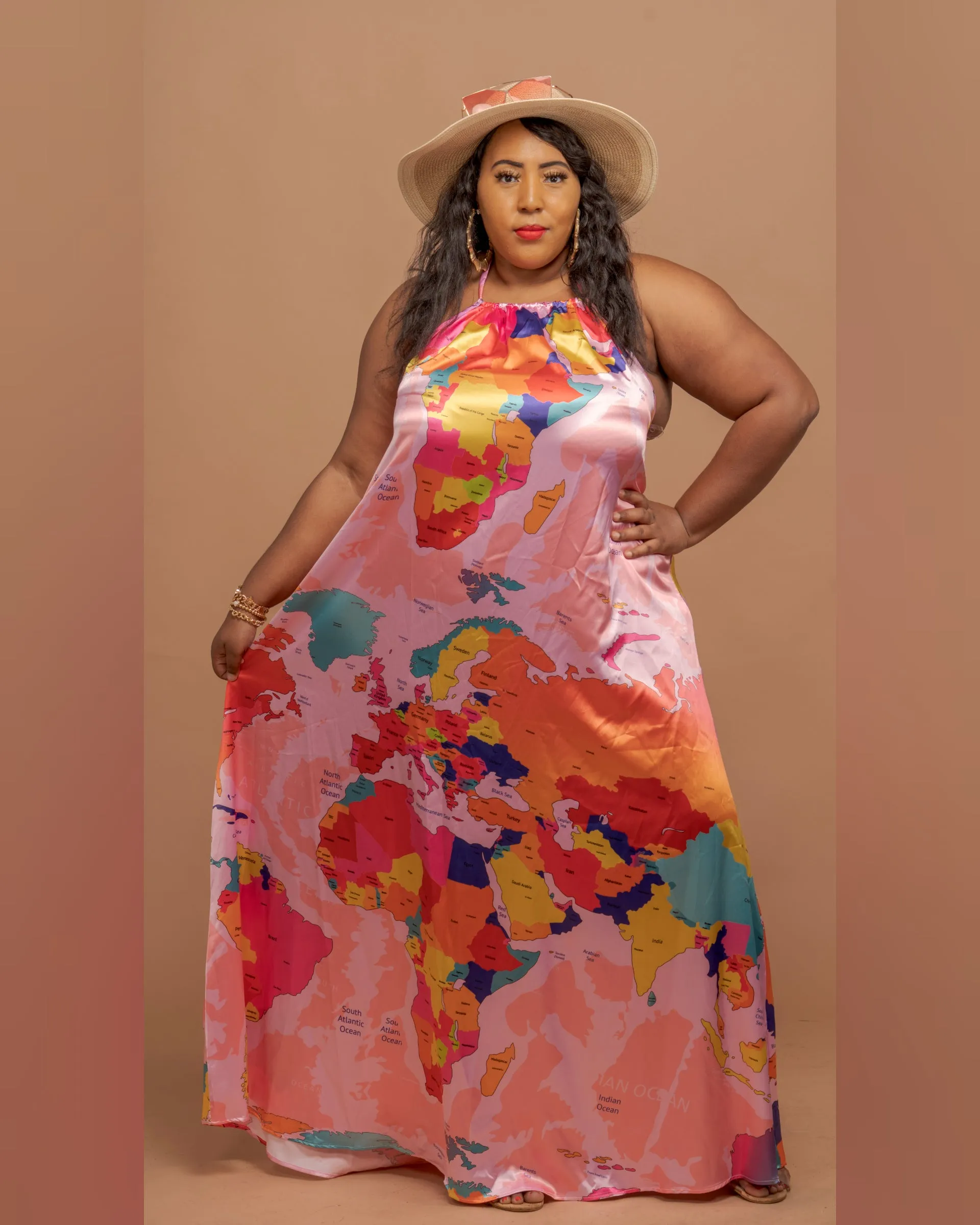 Been around the world Maxi Dress(Plush Size)