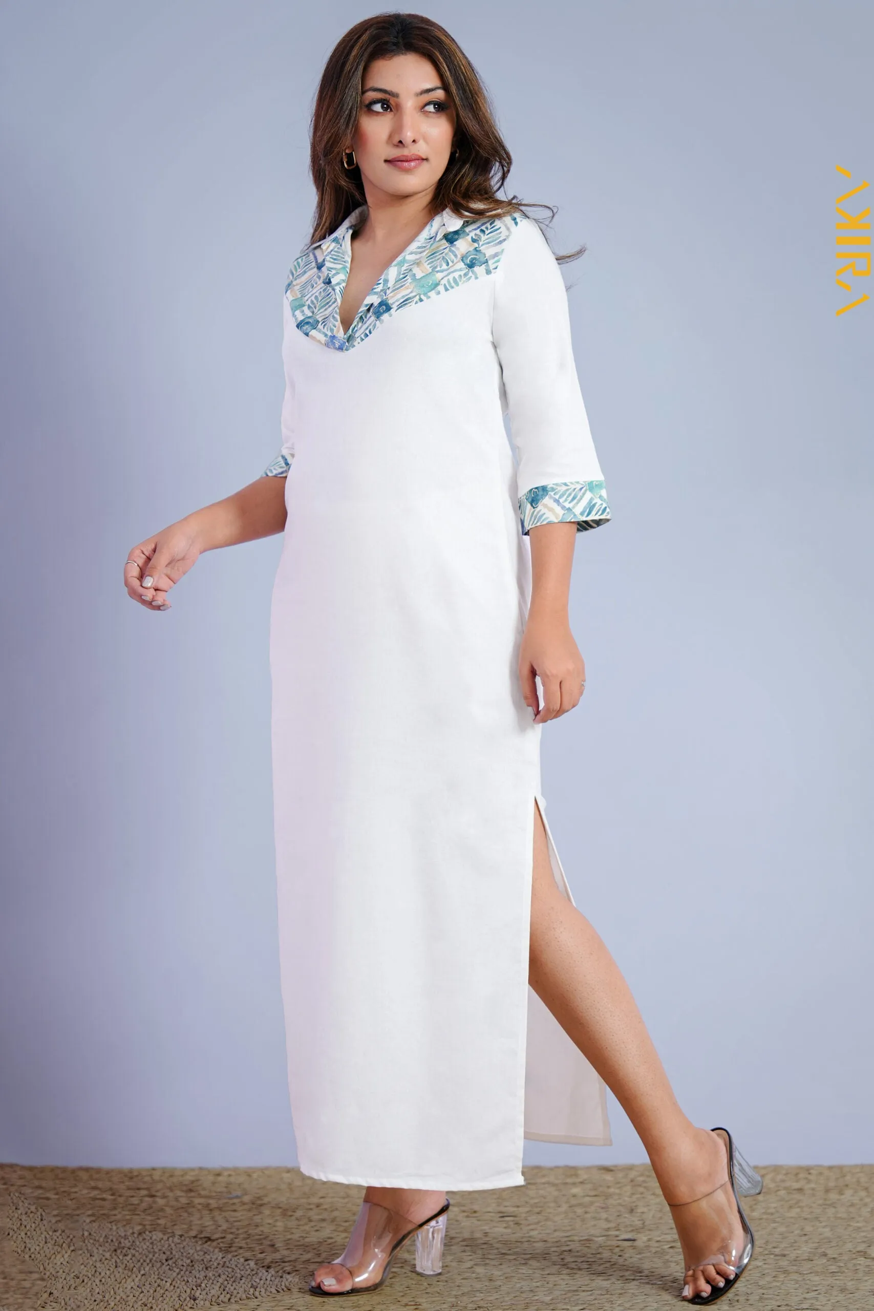 Berry Blossom Kurthi | Kaftan, Bohemian Dress, Floral Dress, Boho Maxi Dress
