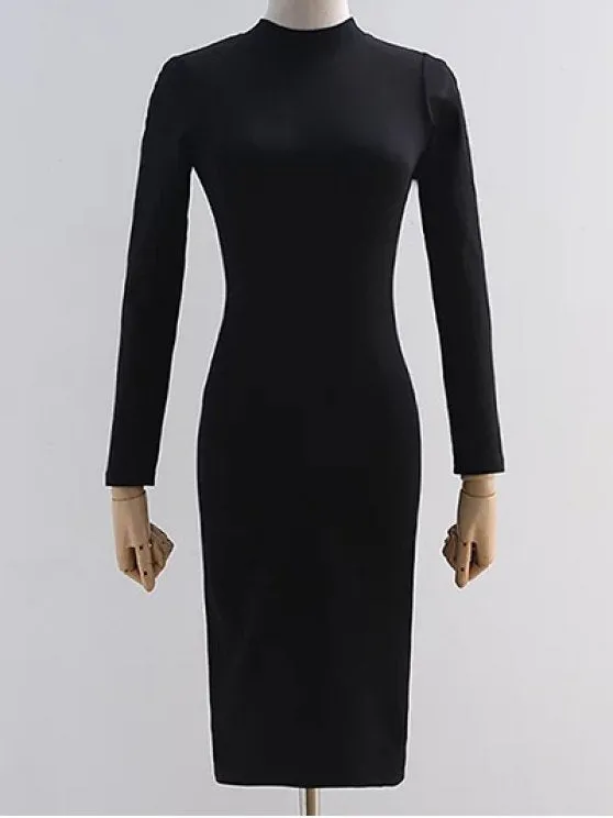 BerryBetty - Fashion Back Cutout Pencil Dress