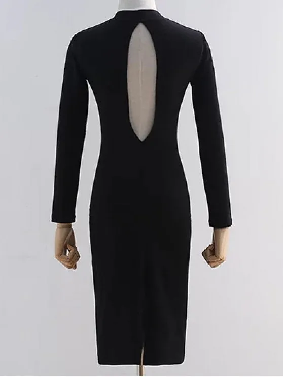 BerryBetty - Fashion Back Cutout Pencil Dress