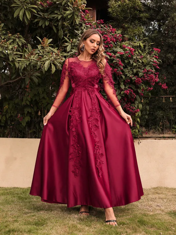 BerryBetty - Woman's Lace Swing Sexy Long Dress Trailing Banquet Dress