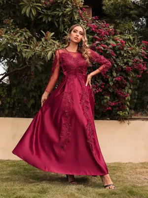 BerryBetty - Woman's Lace Swing Sexy Long Dress Trailing Banquet Dress