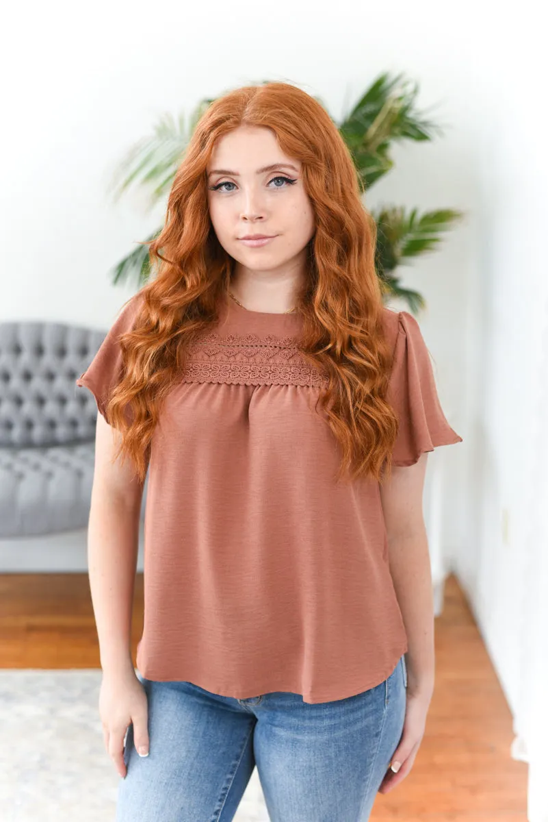 Beyah Flutter Sleeve Top FINAL SALE