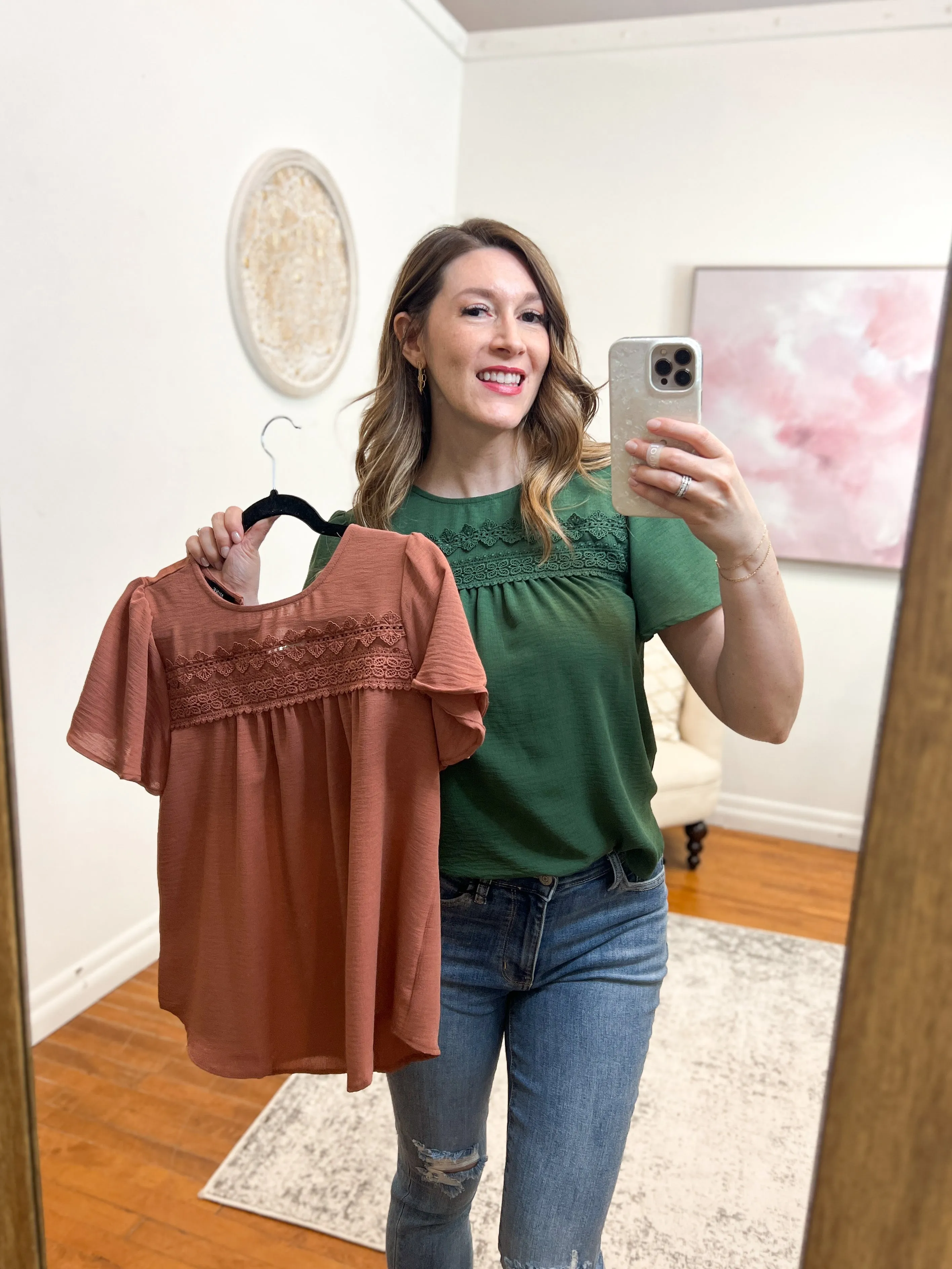Beyah Flutter Sleeve Top FINAL SALE