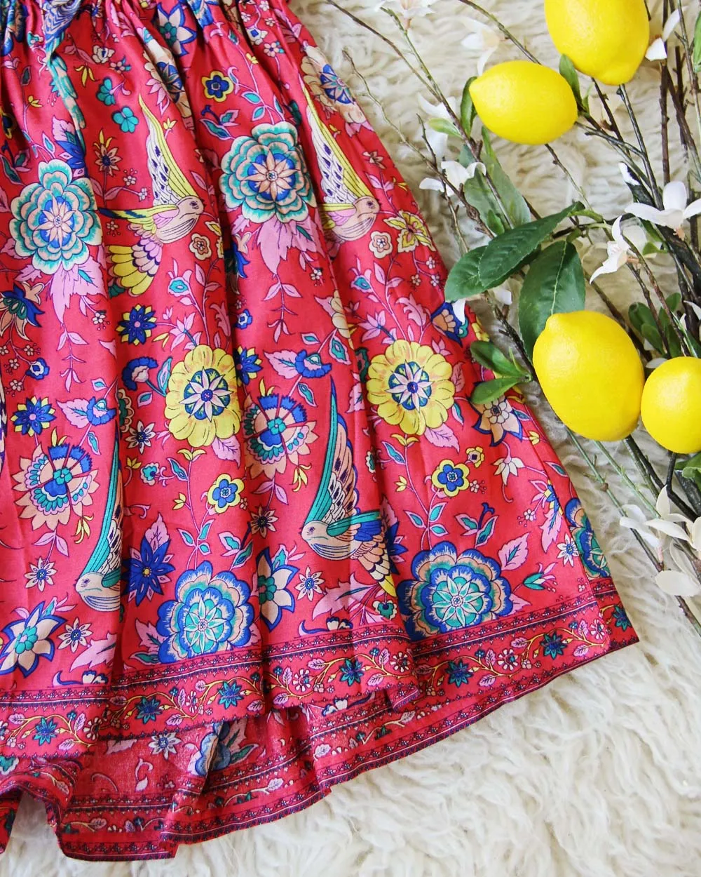 Birdsong Dress in Red