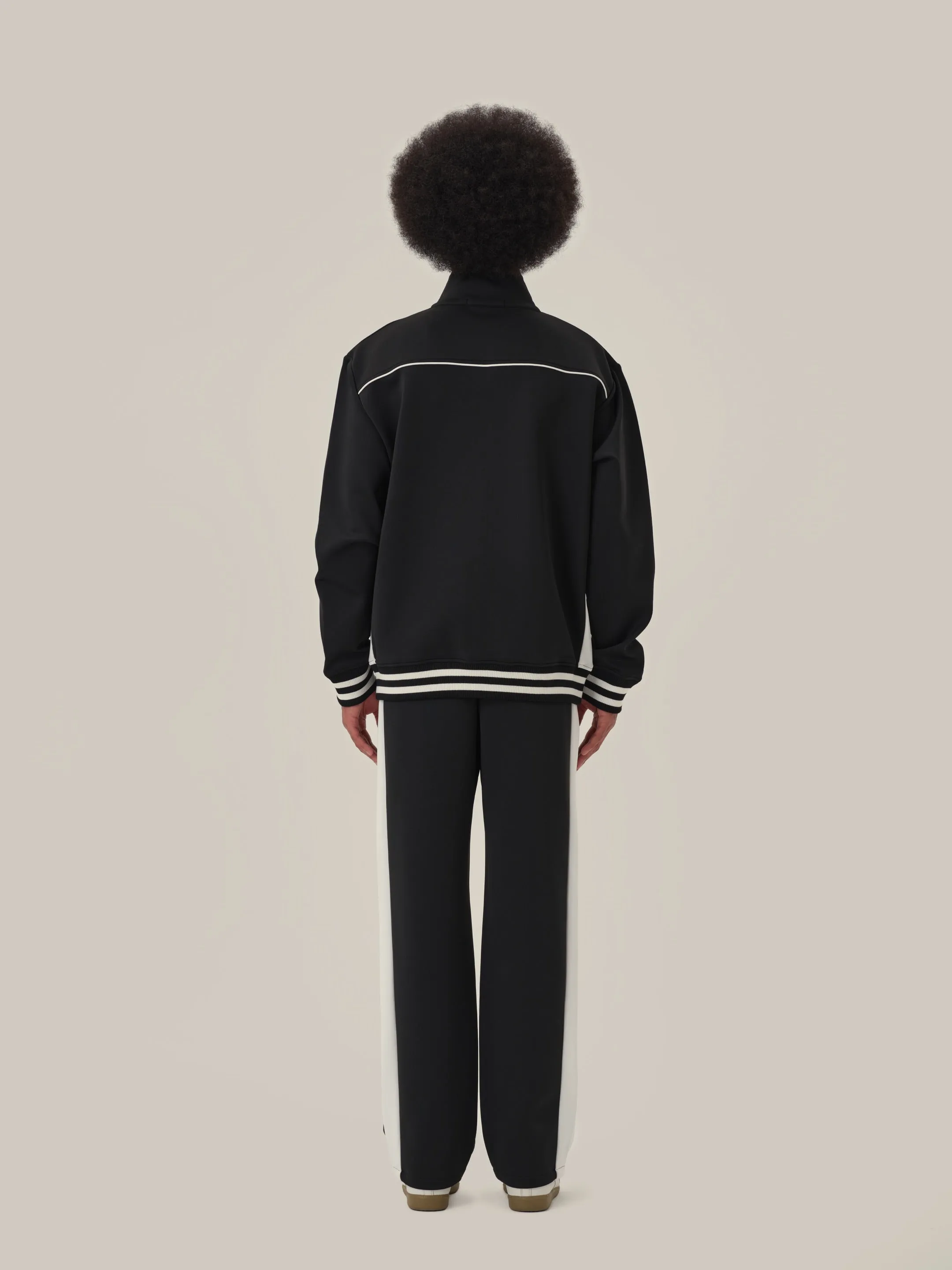 Black & White Retro Patchwork School Uniform Jacket