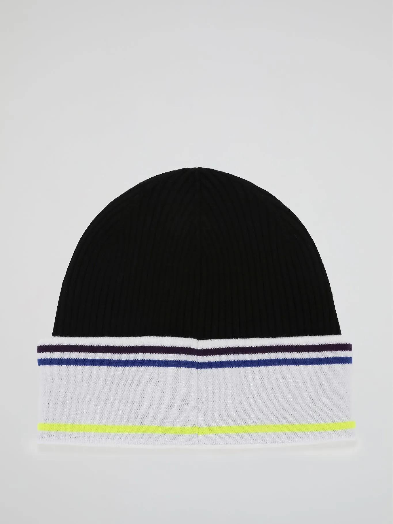 Black Logo Virgin Wool Knitted Cap