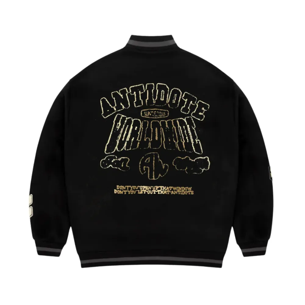 Black Wool Embroidered Jacket