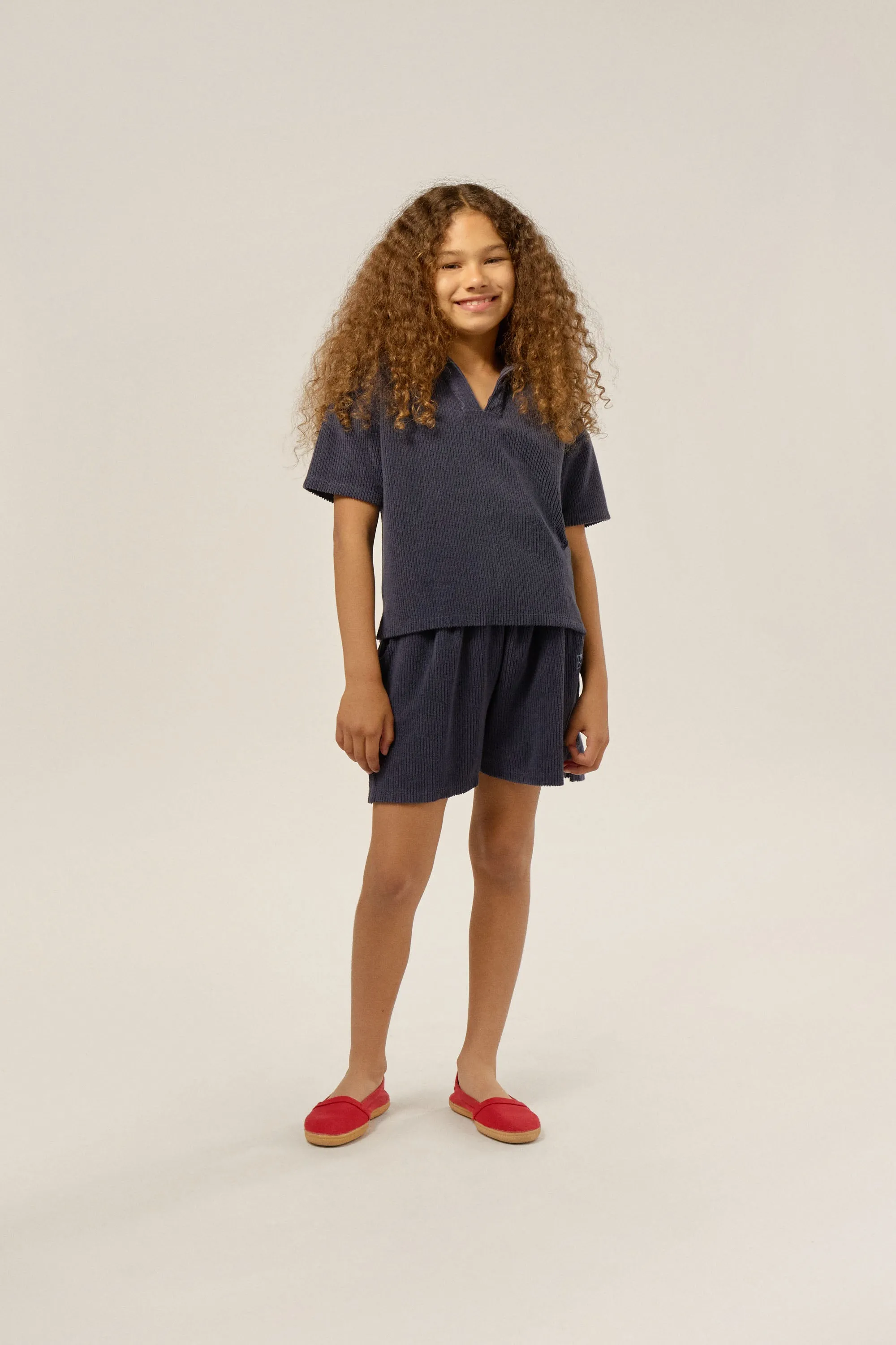 Blue Terry Kids Short