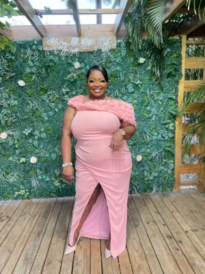 Blush Bouquet Rose Dress