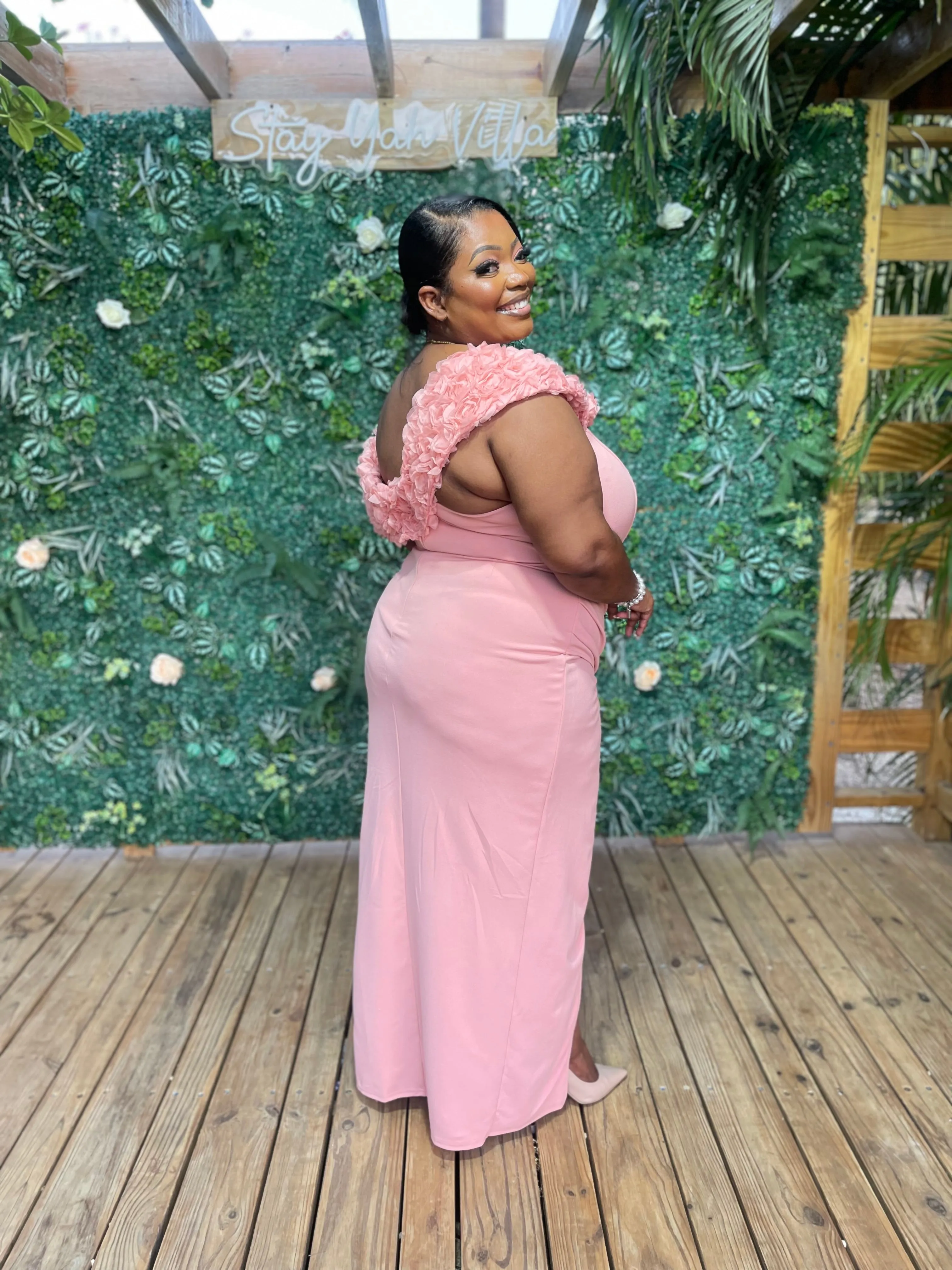 Blush Bouquet Rose Dress